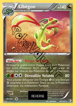Carte Pokémon Libégon Reverse n°99 de la série Frontières Franchies