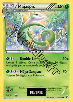 Carte Pokémon Majaspic Reverse n°13 de la série Frontières Franchies
