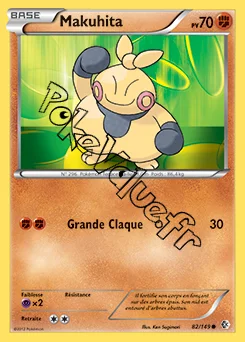 Carte Pokémon Makuhita  n°82 de la série Frontières Franchies