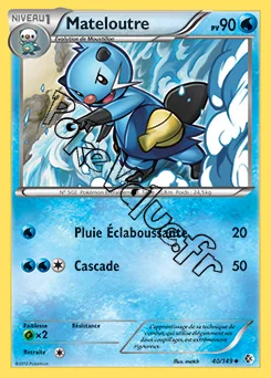 Carte Pokémon Mateloutre n°40 de la série Frontières Franchies