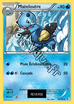 Carte Pokémon Mateloutre Reverse n°40 de la série Frontières Franchies