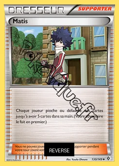 Carte Pokémon Matis Reverse n°130 de la série Frontières Franchies