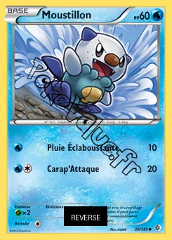 Carte Pokémon Moustillon Reverse n°39 de la série Frontières Franchies