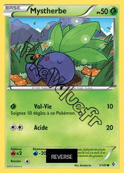 Carte Pokémon Mystherbe Reverse n°1 de la série Frontières Franchies