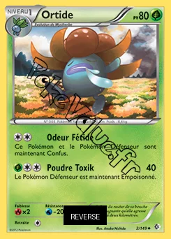 Carte Pokémon Ortide Reverse n°2 de la série Frontières Franchies