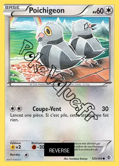 Carte Pokémon Poichigeon Reverse n°123 de la série Frontières Franchies