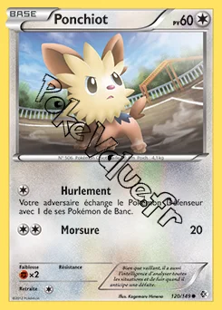 Carte Pokémon Ponchiot n°120 de la série Frontières Franchies