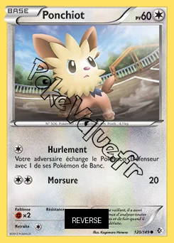 Carte Pokémon Ponchiot Reverse n°120 de la série Frontières Franchies