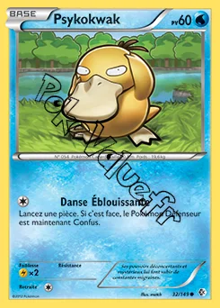 Carte Pokémon Psykokwak  n°32 de la série Frontières Franchies
