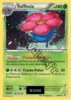 Carte Pokémon Rafflesia Reverse n°3 de la série Frontières Franchies