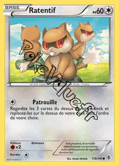 Carte Pokémon Ratentif n°118 de la série Frontières Franchies