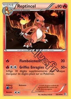 Carte Pokémon Reptincel n°19 de la série Frontières Franchies