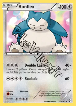 Carte Pokémon Ronflex n°109 de la série Frontières Franchies