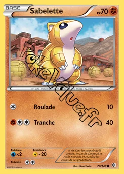 Carte Pokémon Sabelette n°78 de la série Frontières Franchies