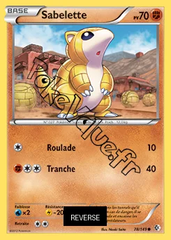 Carte Pokémon Sabelette Reverse n°78 de la série Frontières Franchies