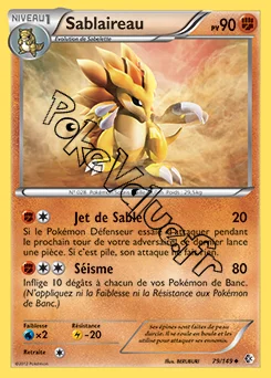 Carte Pokémon Sablaireau n°79 de la série Frontières Franchies