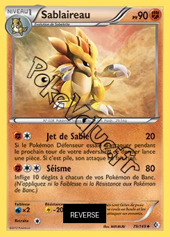 Carte Pokémon Sablaireau Reverse n°79 de la série Frontières Franchies