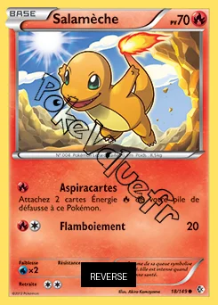 Carte Pokémon Salamèche Reverse n°18 de la série Frontières Franchies