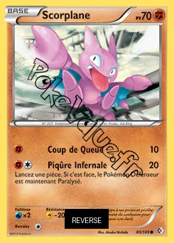 Carte Pokémon Scorplane Reverse n°80 de la série Frontières Franchies