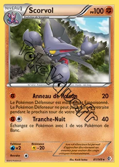 Carte Pokémon Scorvol n°81 de la série Frontières Franchies