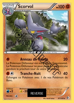 Carte Pokémon Scorvol Reverse n°81 de la série Frontières Franchies