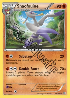 Carte Pokémon Shaofouine n°88 de la série Frontières Franchies
