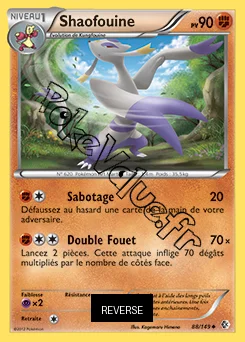 Carte Pokémon Shaofouine Reverse n°88 de la série Frontières Franchies