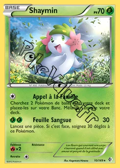 Carte Pokémon Shaymin  n°10 de la série Frontières Franchies