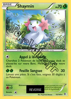 Carte Pokémon Shaymin  Reverse n°10 de la série Frontières Franchies