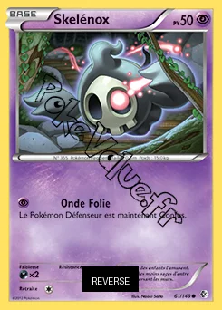 Carte Pokémon Skélénox Reverse n°61 de la série Frontières Franchies