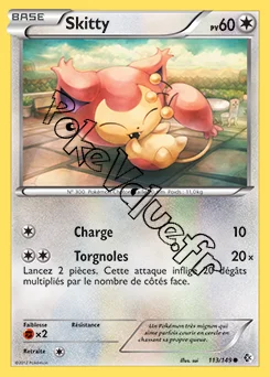 Carte Pokémon Skitty  n°113 de la série Frontières Franchies