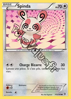Carte Pokémon Spinda  n°115 de la série Frontières Franchies