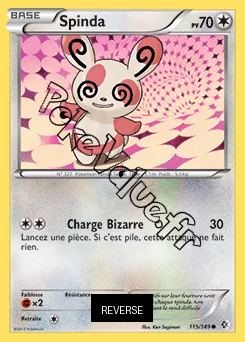 Carte Pokémon Spinda  Reverse n°115 de la série Frontières Franchies