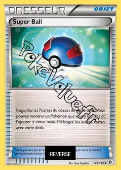 Carte Pokémon Super Ball Reverse n°129 de la série Frontières Franchies
