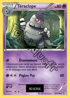 Carte Pokémon Téraclope Reverse n°62 de la série Frontières Franchies