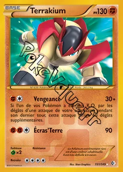 Carte Pokémon Terrakium n°151 de la série Frontières Franchies