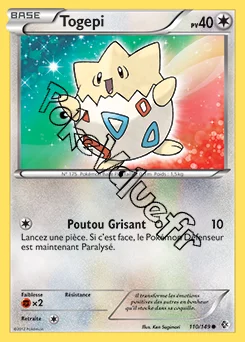 Carte Pokémon Togepi  n°110 de la série Frontières Franchies
