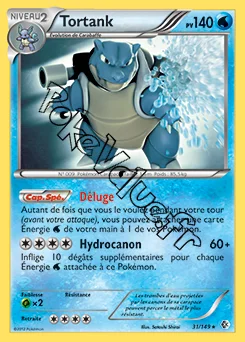 Carte Pokémon Tortank n°31 de la série Frontières Franchies