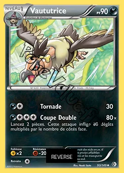 Carte Pokémon Vaututrice Reverse n°93 de la série Frontières Franchies