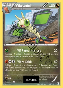 Carte Pokémon Vibraninf Reverse n°98 de la série Frontières Franchies