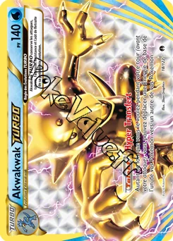 Carte Pokémon Akwakwak TURBO  n°18 de la série Rupture Turbo