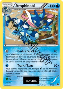Carte Pokémon Amphinobi  Reverse n°40 de la série Rupture Turbo