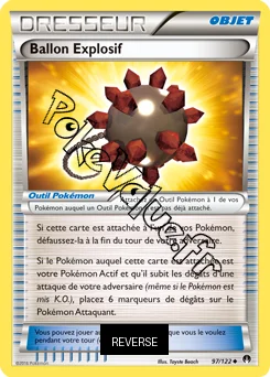 Carte Pokémon Ballon Explosif Reverse n°97 de la série Rupture Turbo