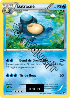 Carte Pokémon Batracné  Reverse n°34 de la série Rupture Turbo