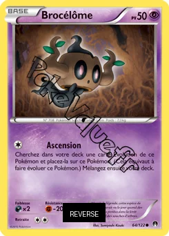 Carte Pokémon Brocélôme  Reverse n°64 de la série Rupture Turbo