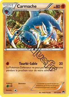 Carte Pokémon Carmache  n°69 de la série Rupture Turbo