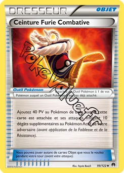 Carte Pokémon Ceinture Furie Combative n°99 de la série Rupture Turbo