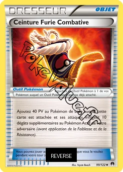 Carte Pokémon Ceinture Furie Combative Reverse n°99 de la série Rupture Turbo
