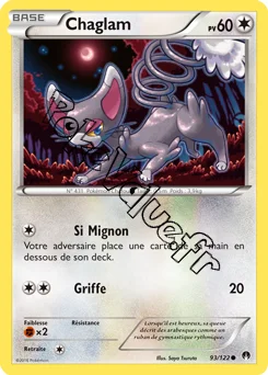 Carte Pokémon Chaglam  n°93 de la série Rupture Turbo