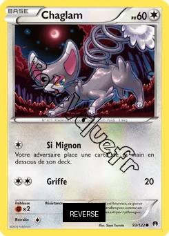 Carte Pokémon Chaglam  Reverse n°93 de la série Rupture Turbo